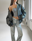 BLK Vegan Leather Bomber