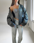 BLK Vegan Leather Bomber