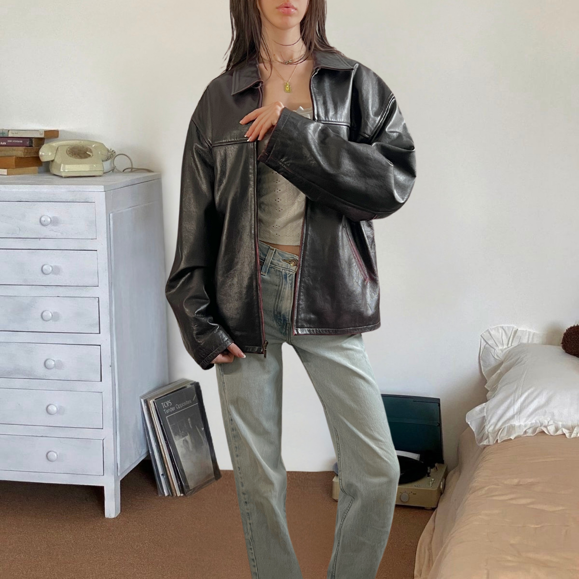 Burgundy Leather Jacket