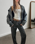 Lana Leather Bomber