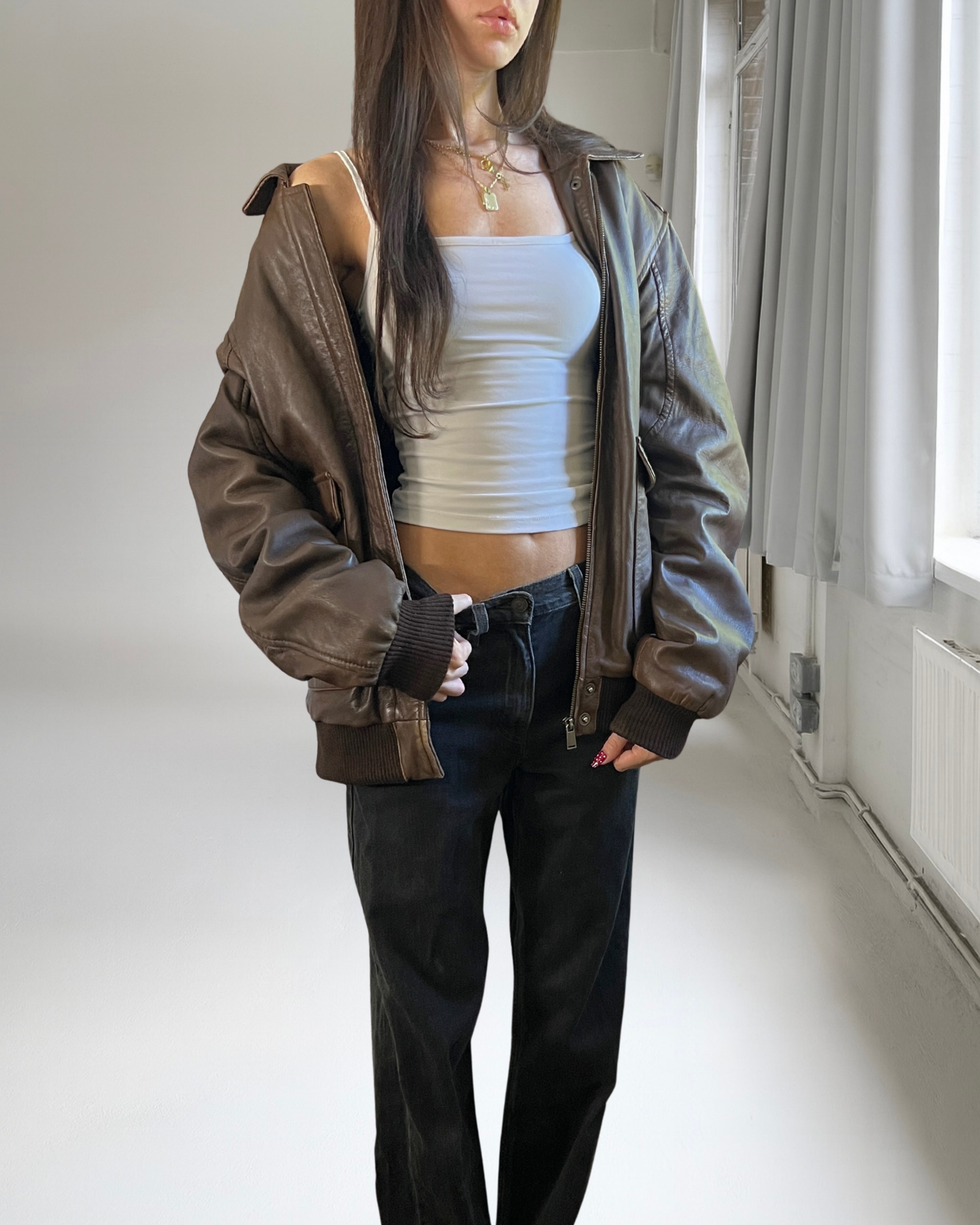 Bonnie Leather Bomber