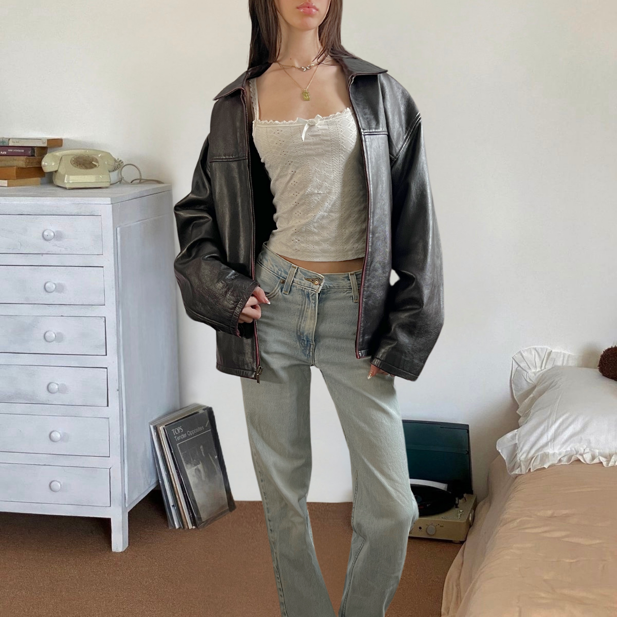 Burgundy Leather Jacket