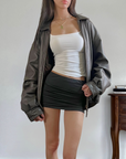 Club Leather Bomber