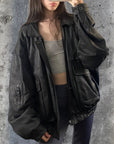 Pelle Cuir Vintage Bomber