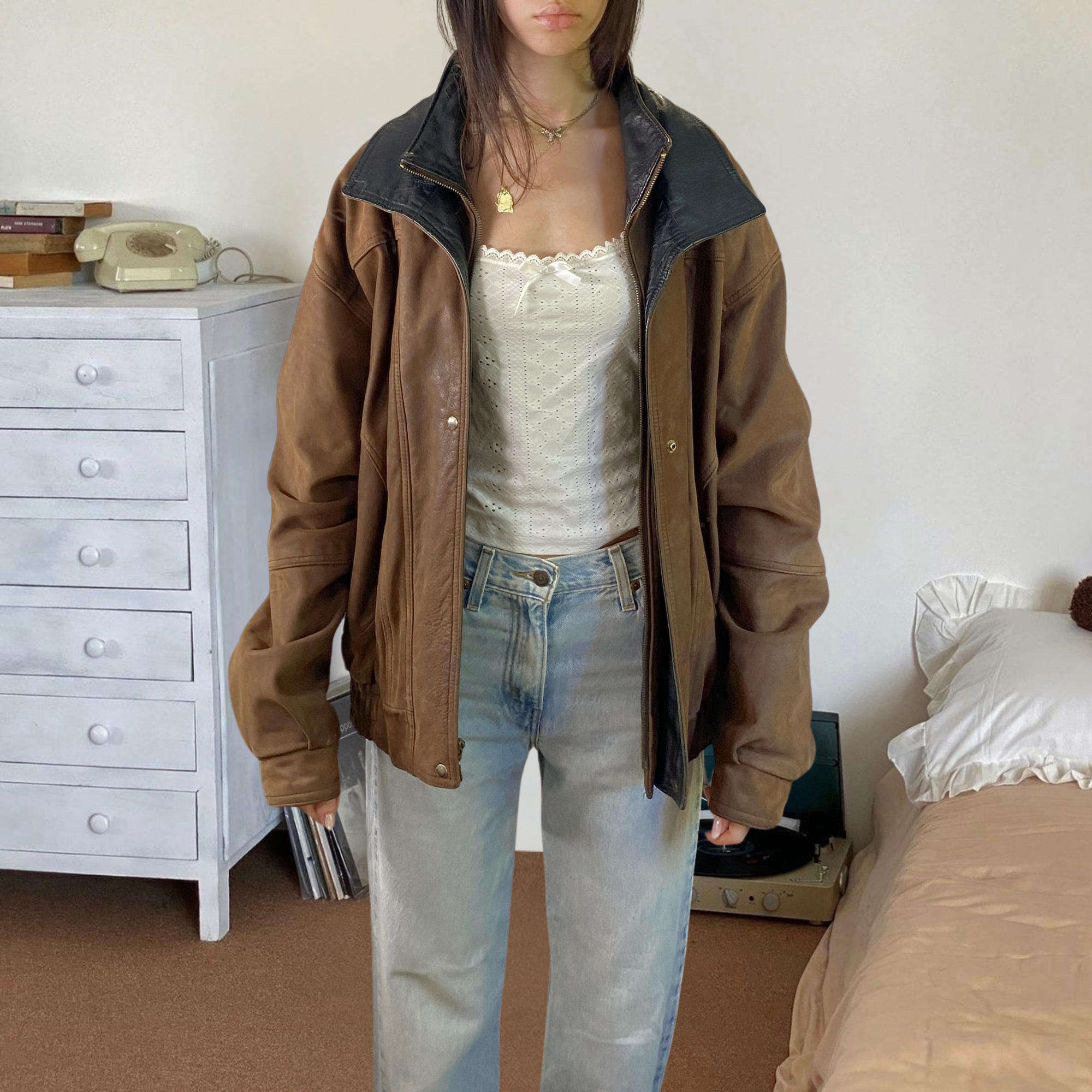 Oscar Leather Bomber