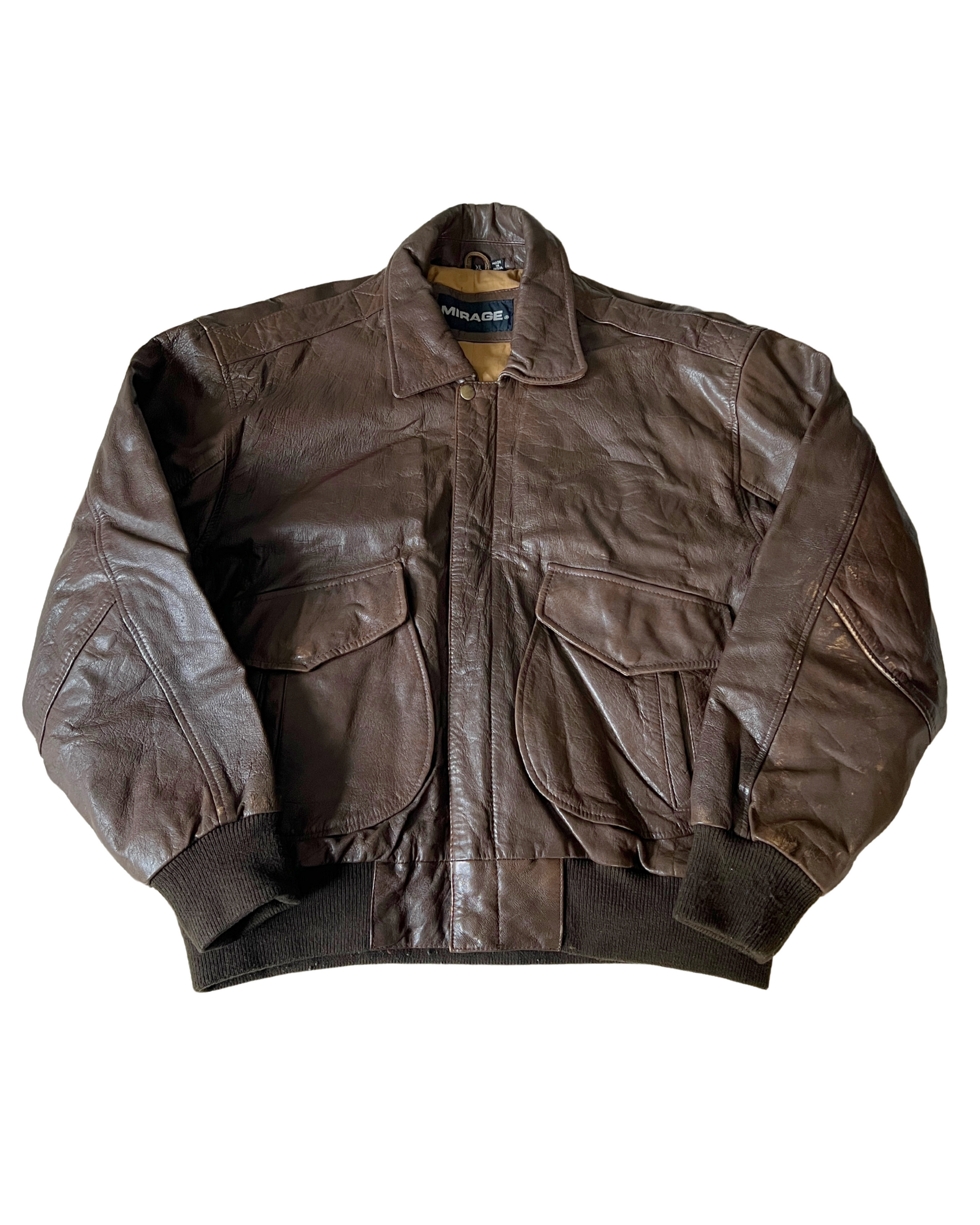 Mirage Leather Bomber
