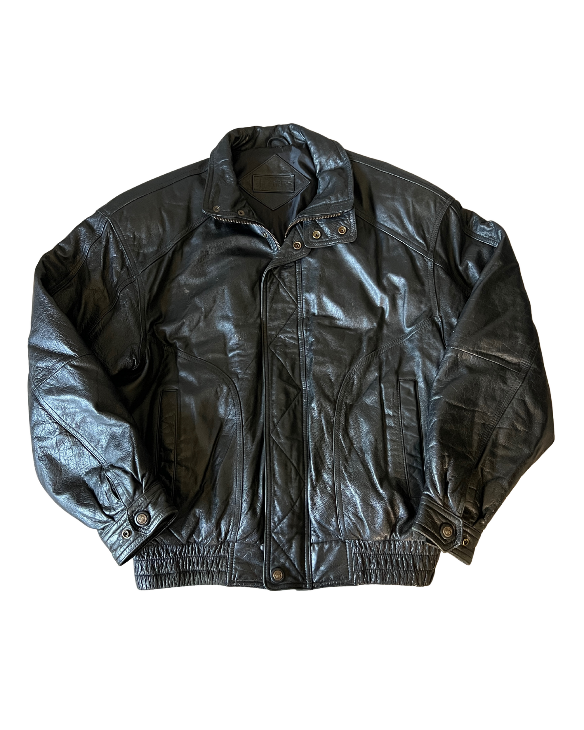 Moores leather Bomber