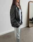 Darla Leather Bomber