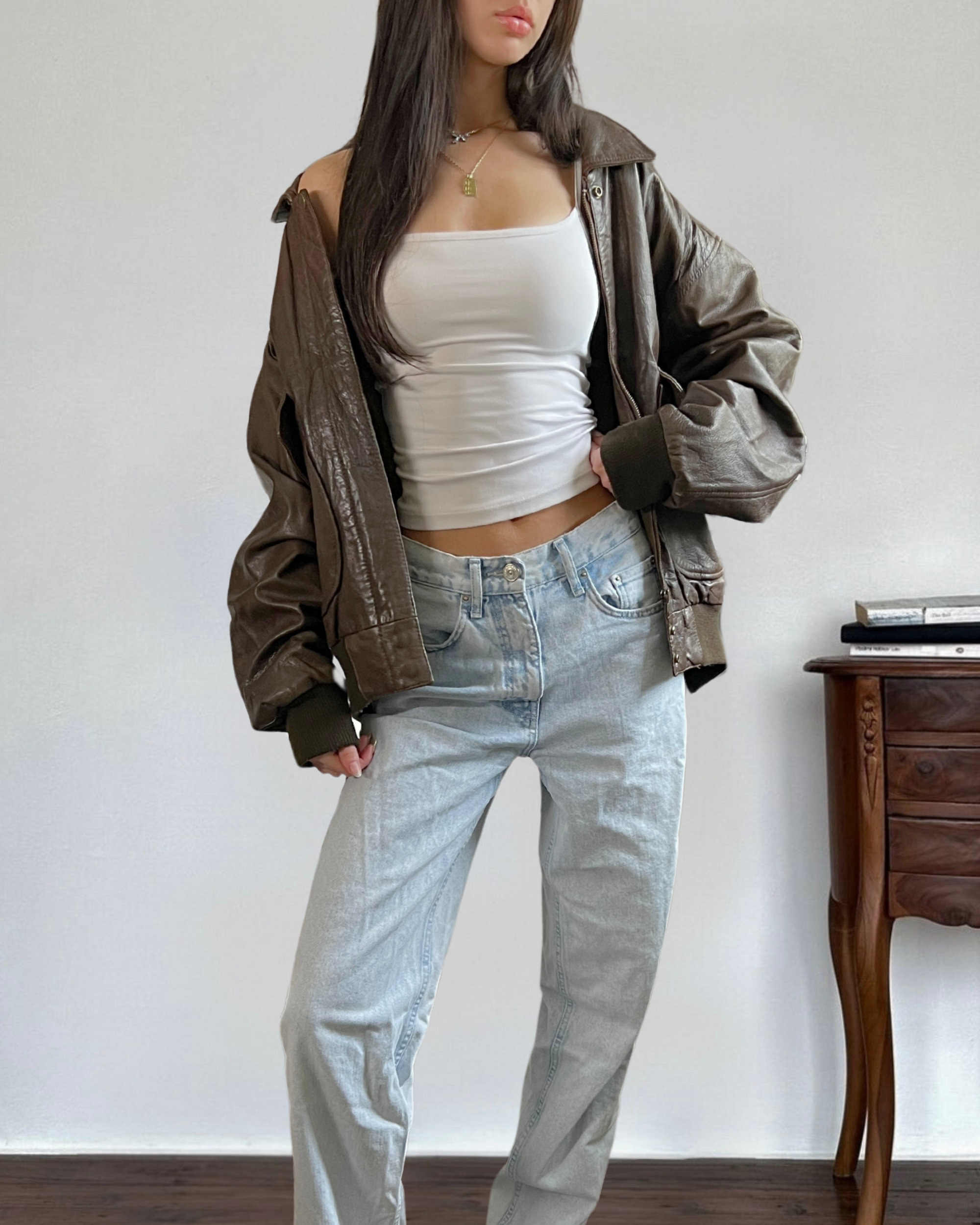 Mirage Leather Bomber