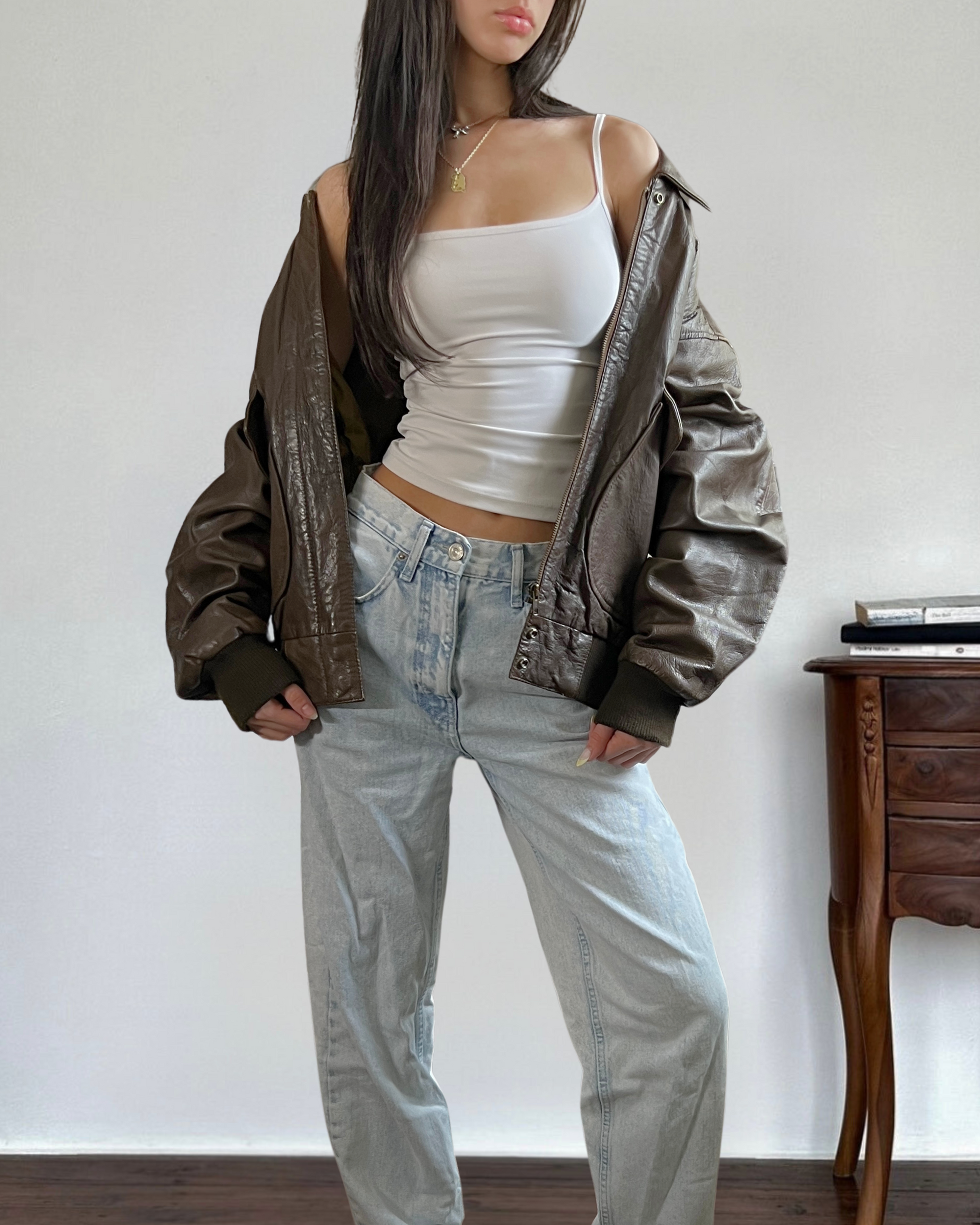 Mirage Leather Bomber