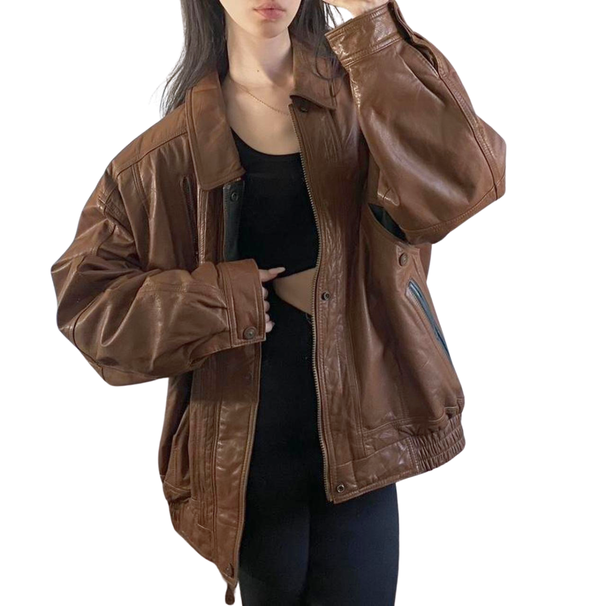 Cricketeer Vintage Leather Bomber