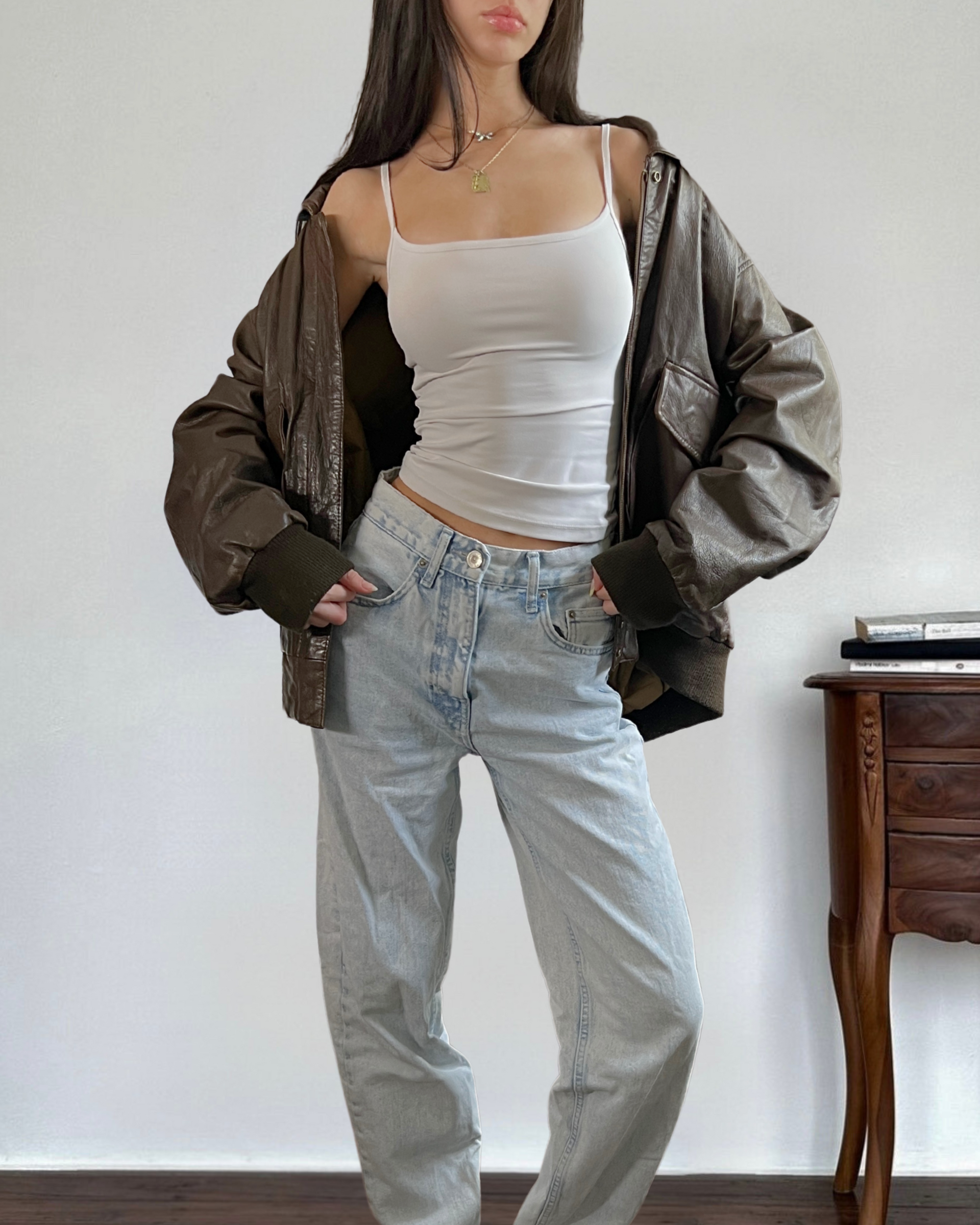 Mirage Leather Bomber