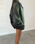 Moores leather Bomber
