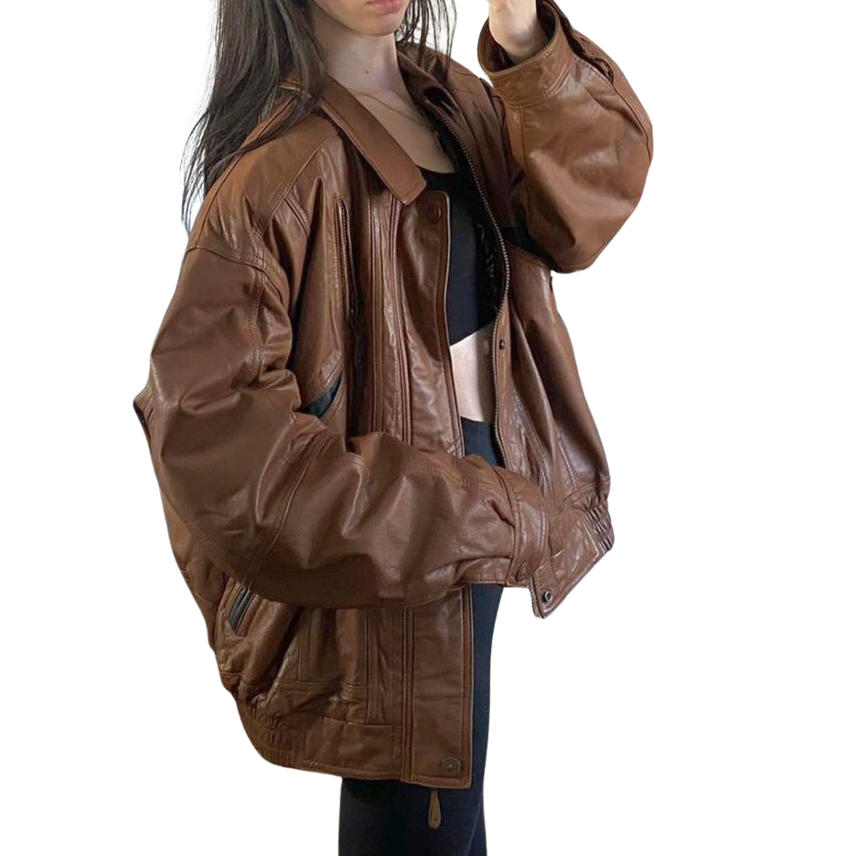 Cricketeer Vintage Leather Bomber