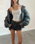 Moores leather Bomber