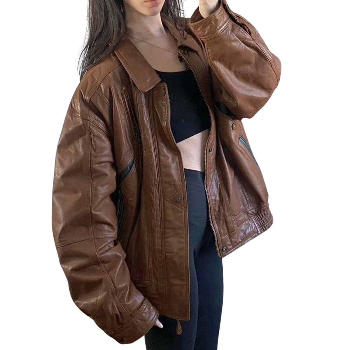 Cricketeer Vintage Leather Bomber