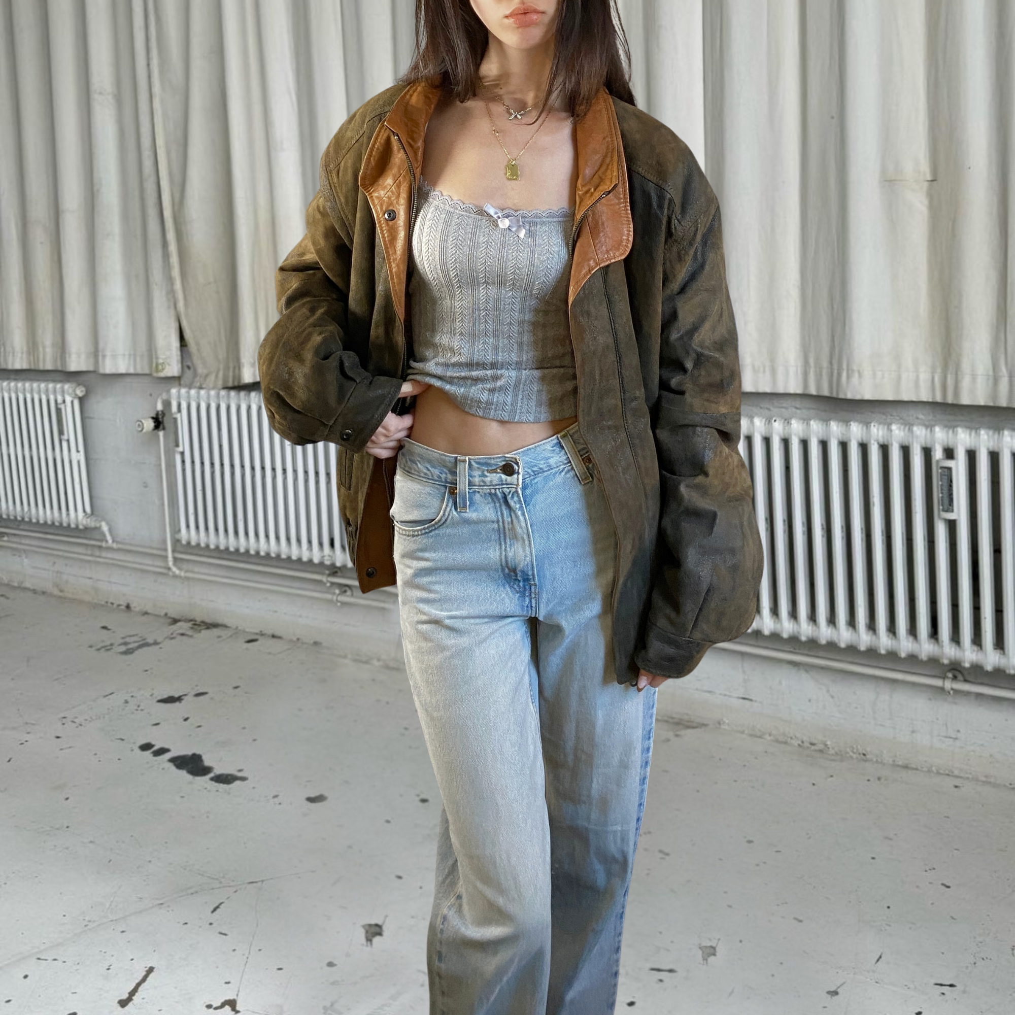 Remy Leather Bomber