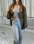 Remy Leather Bomber