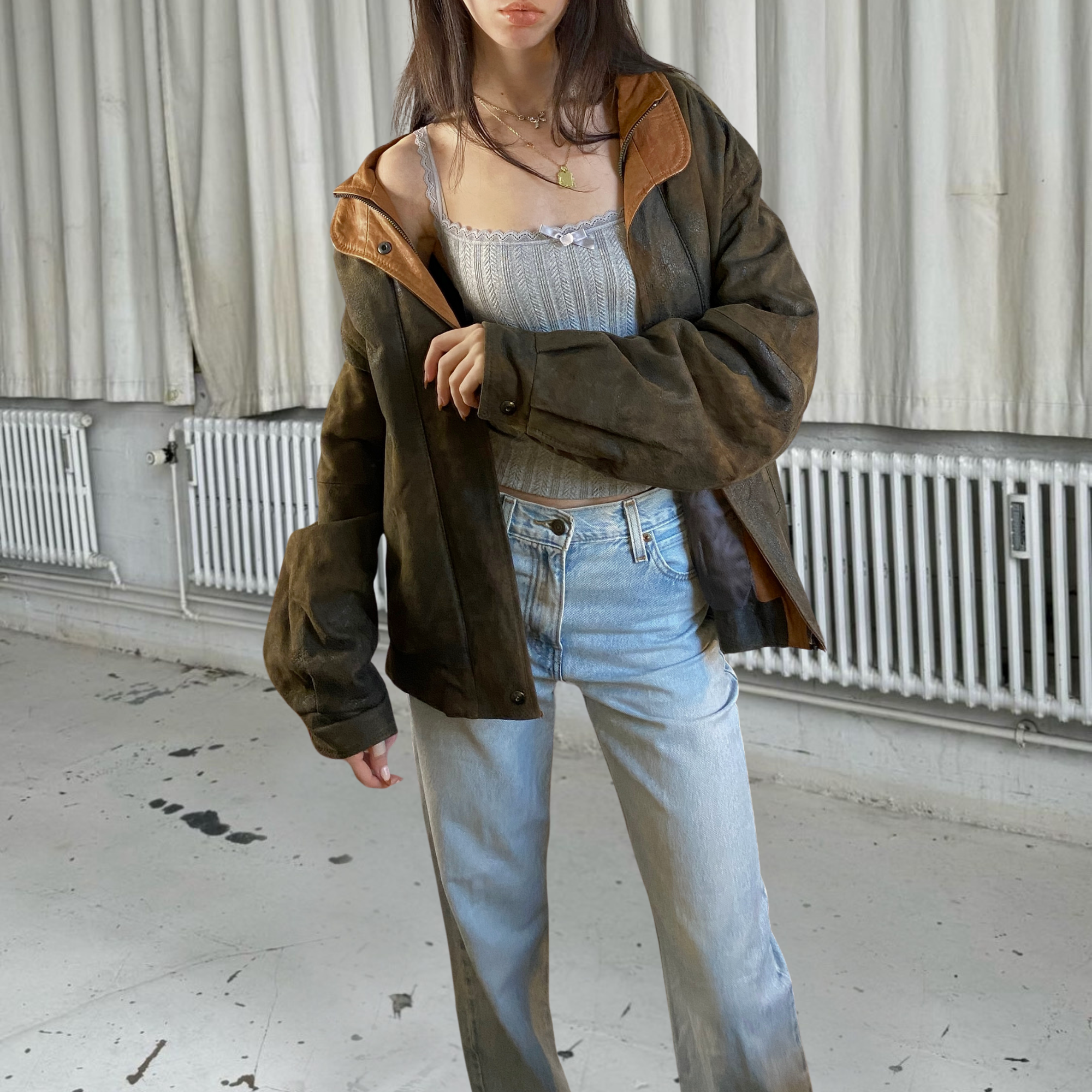 Remy Leather Bomber