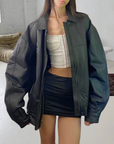 Eclipse Leather Bomber