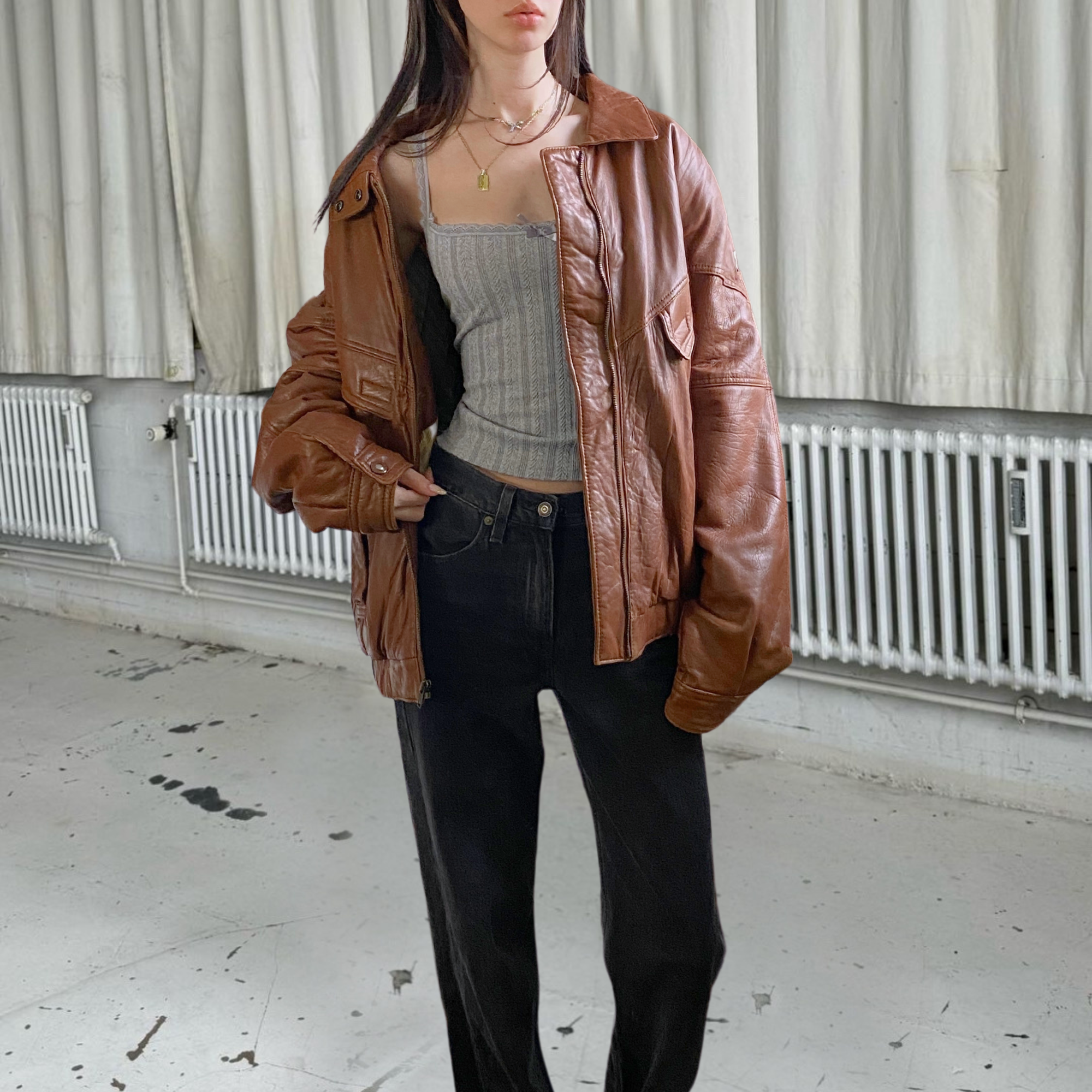 Boulevard Club Leather Bomber