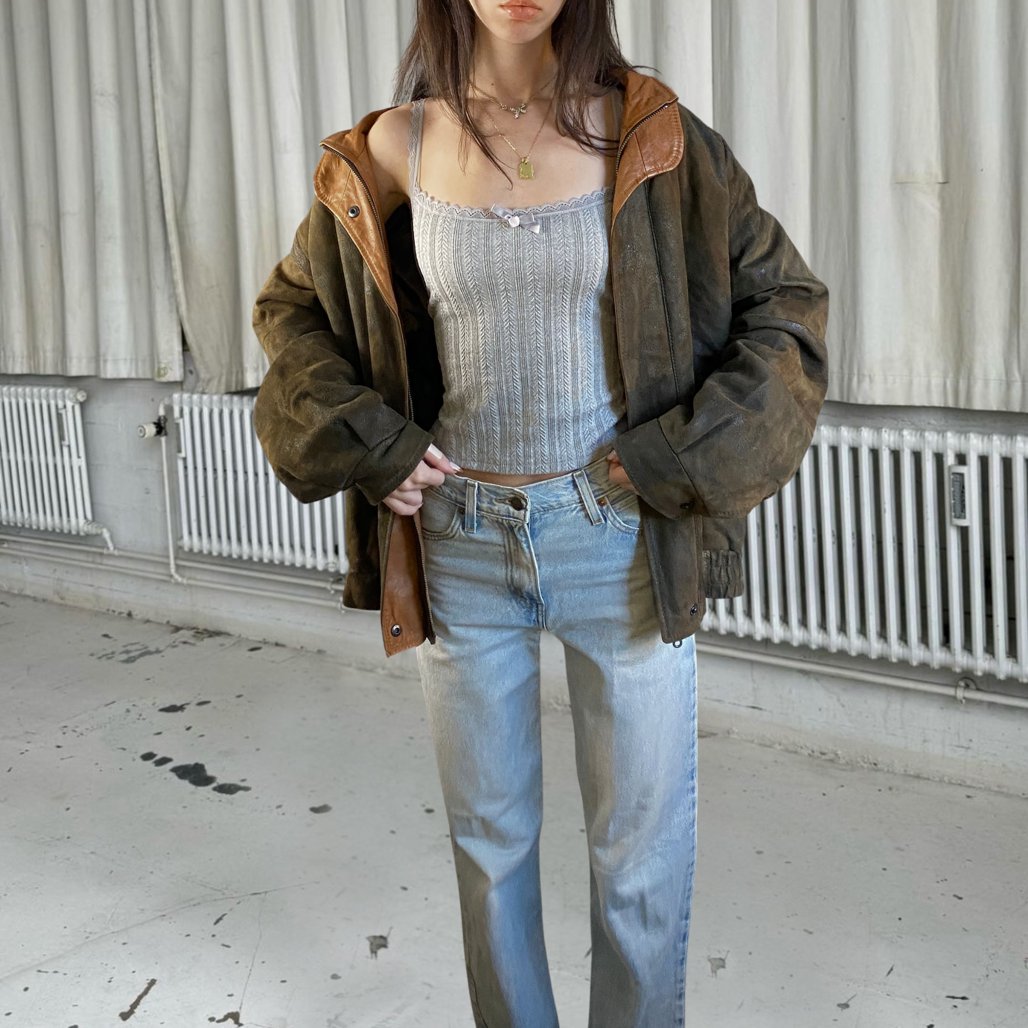 Remy Leather Bomber