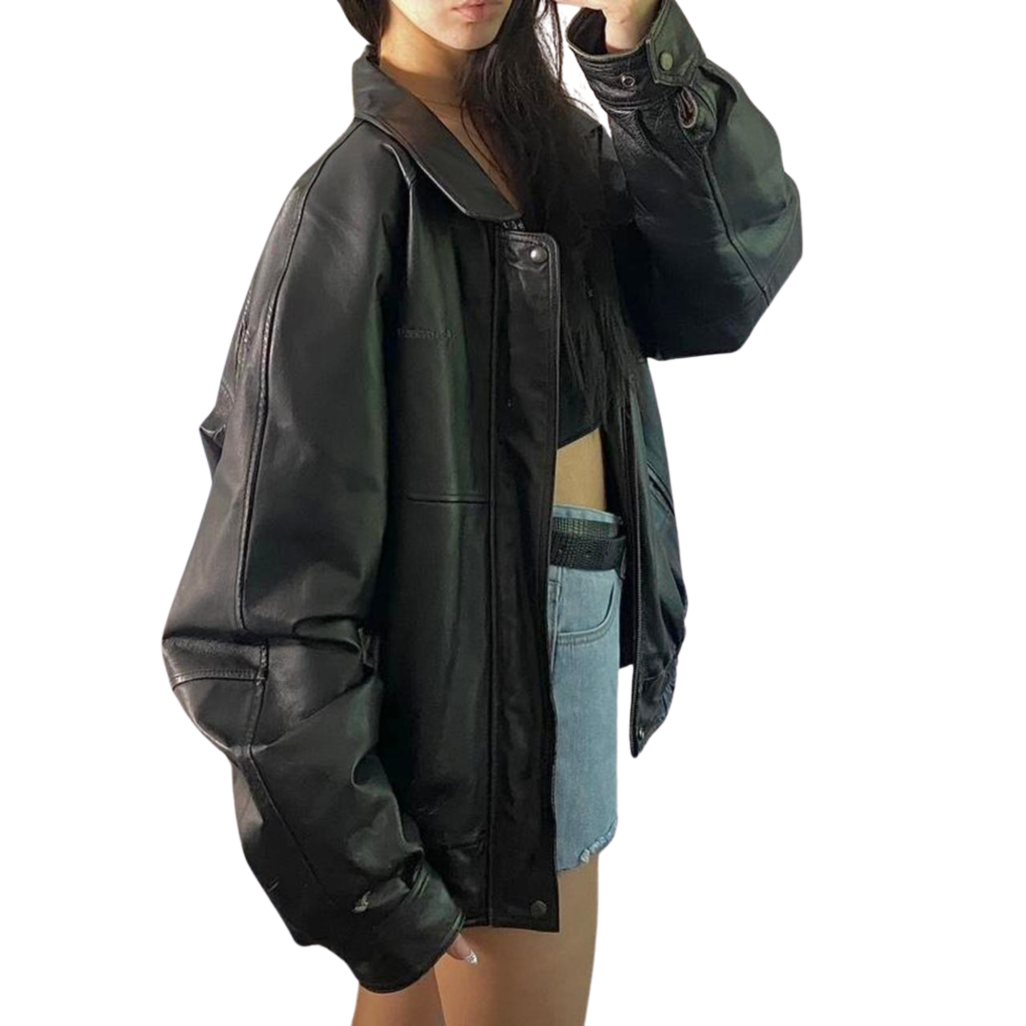 Amanati Leather Bomber