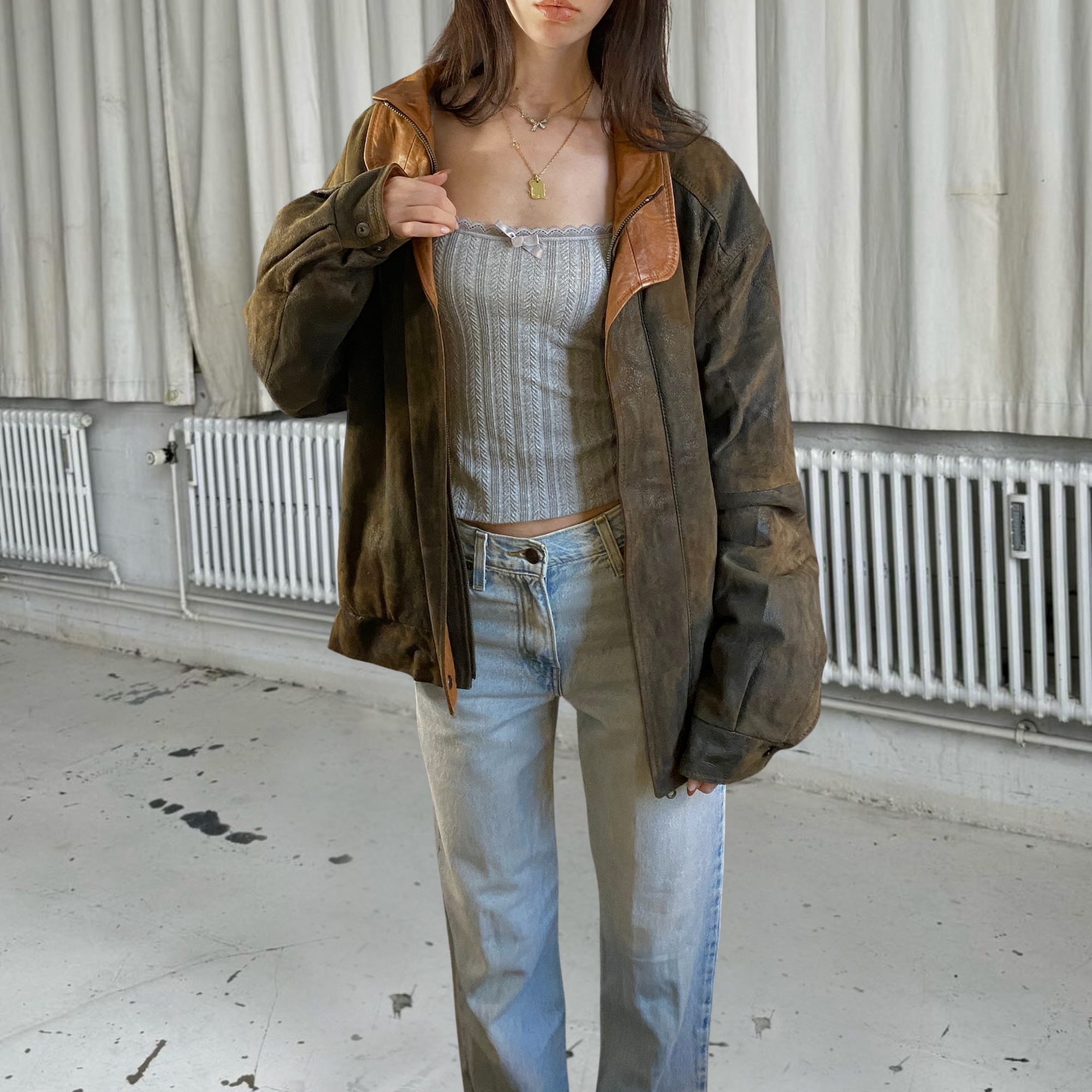 Remy Leather Bomber