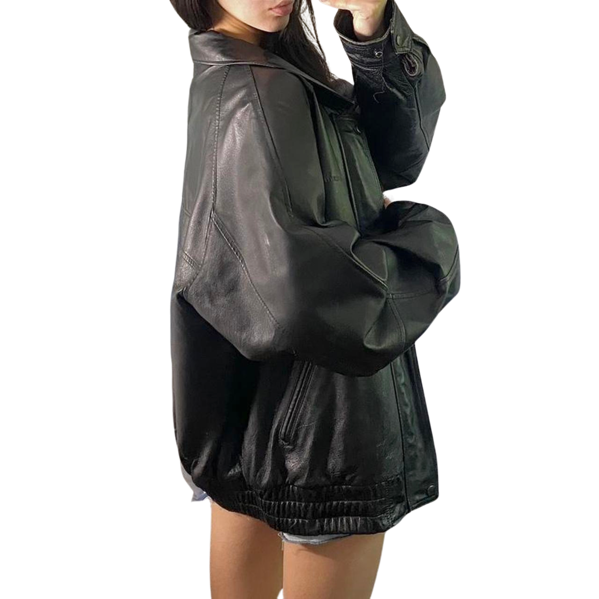 Amanati Leather Bomber