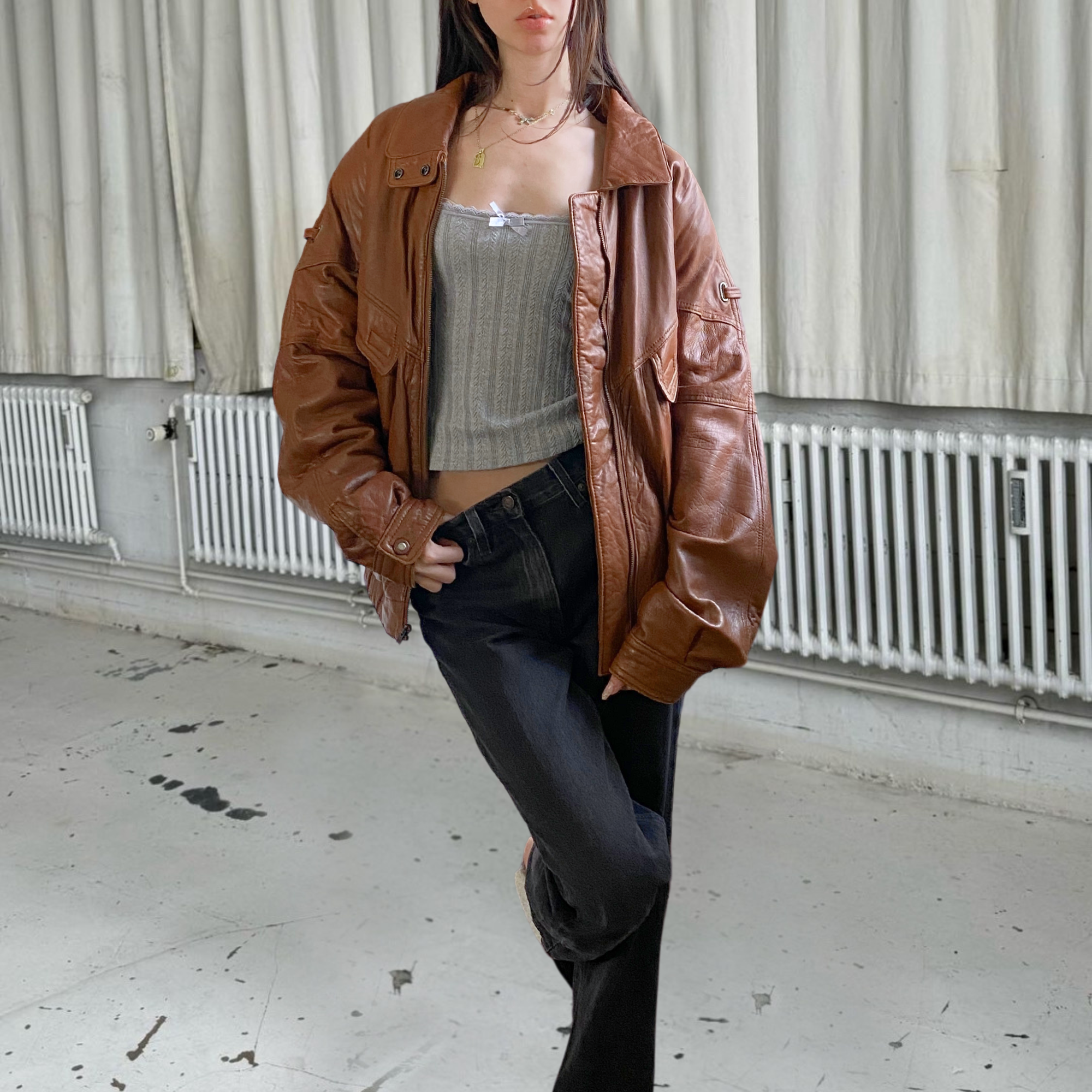 Boulevard Club Leather Bomber