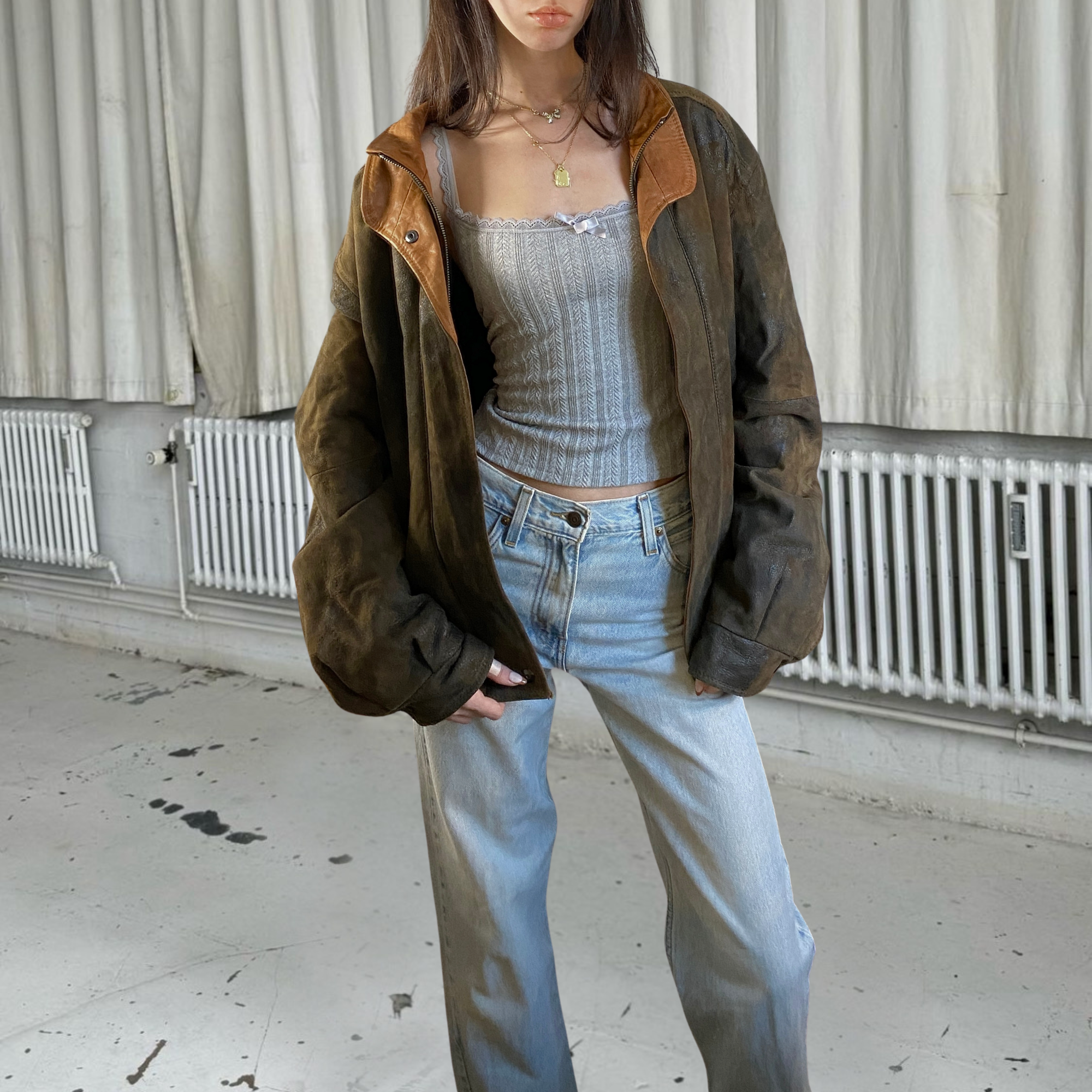 Remy Leather Bomber