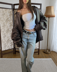 Croft Leather Bomber
