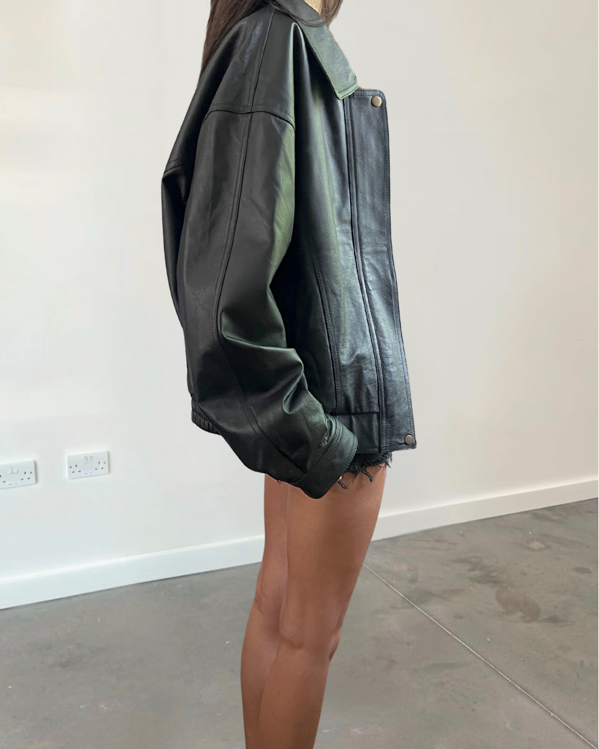 Mayon Leather Bomber