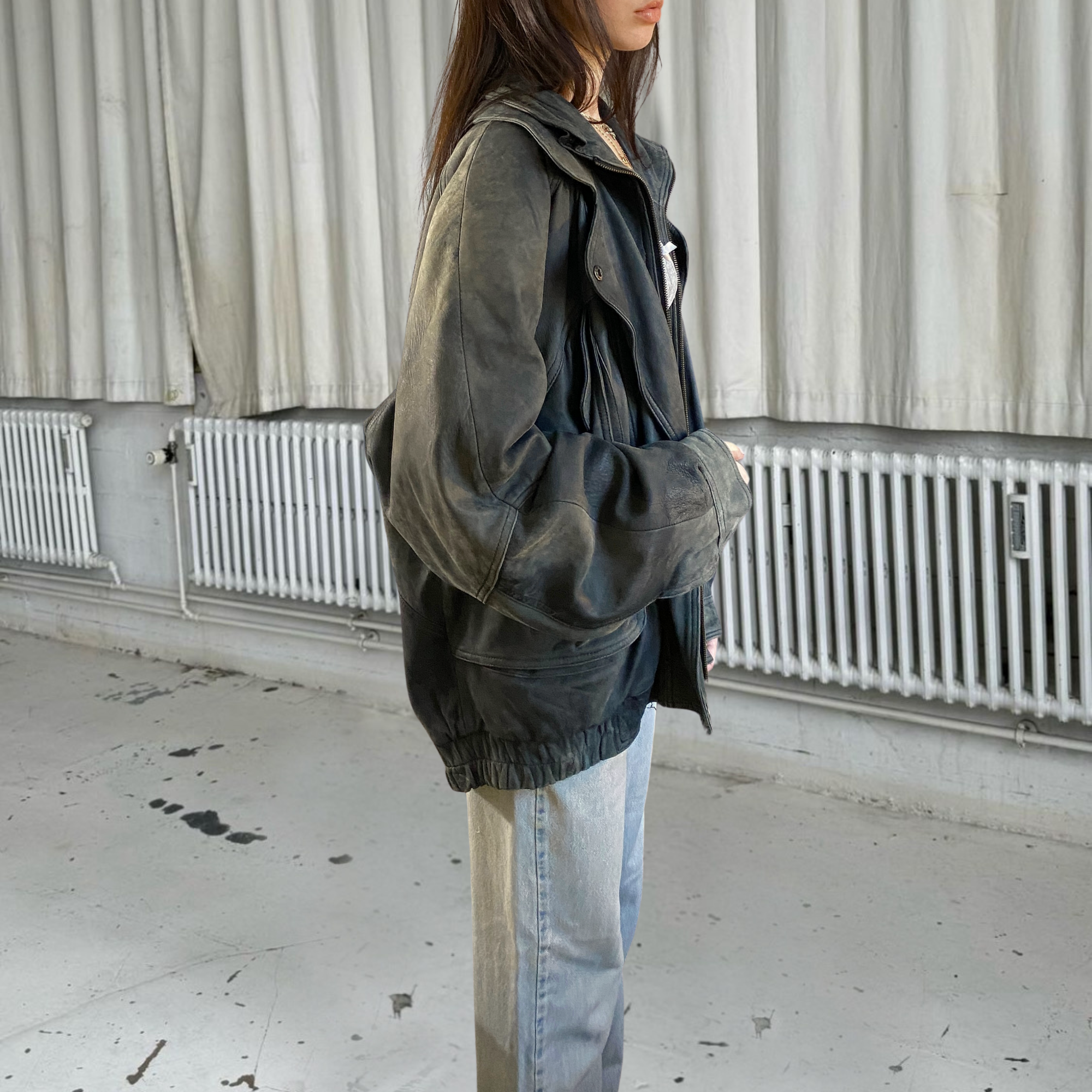 Grench Leather Bomber