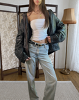 Carol Leather Bomber