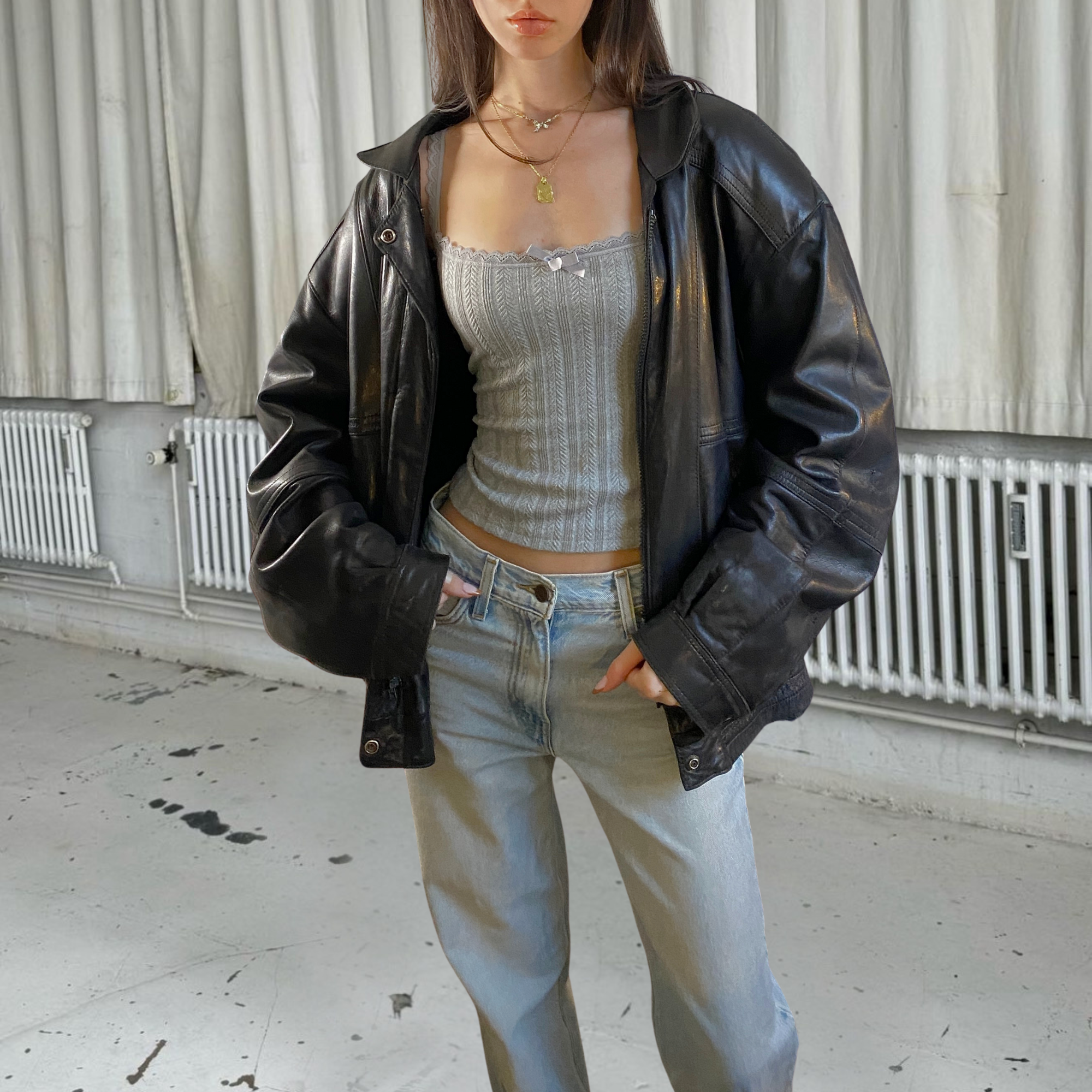 London Fog Leather Bomber