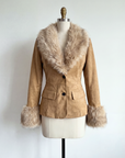 Lala Fur Trim Blazer