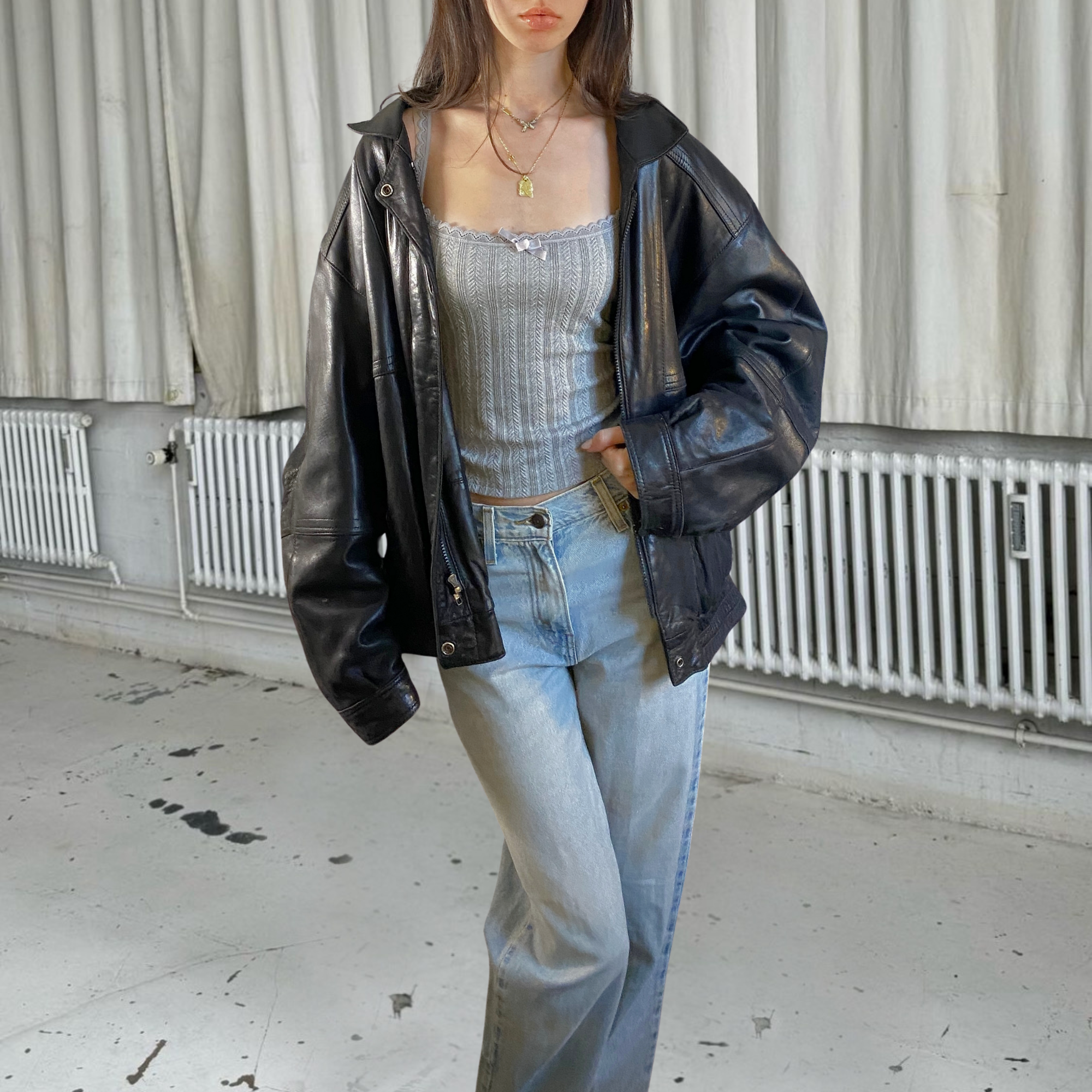 London Fog Leather Bomber