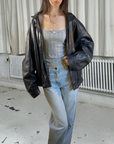 London Fog Leather Bomber