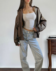 Forenza Leather Bomber