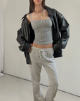 Soph Leather Bomber