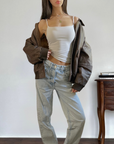 Forenza Leather Bomber