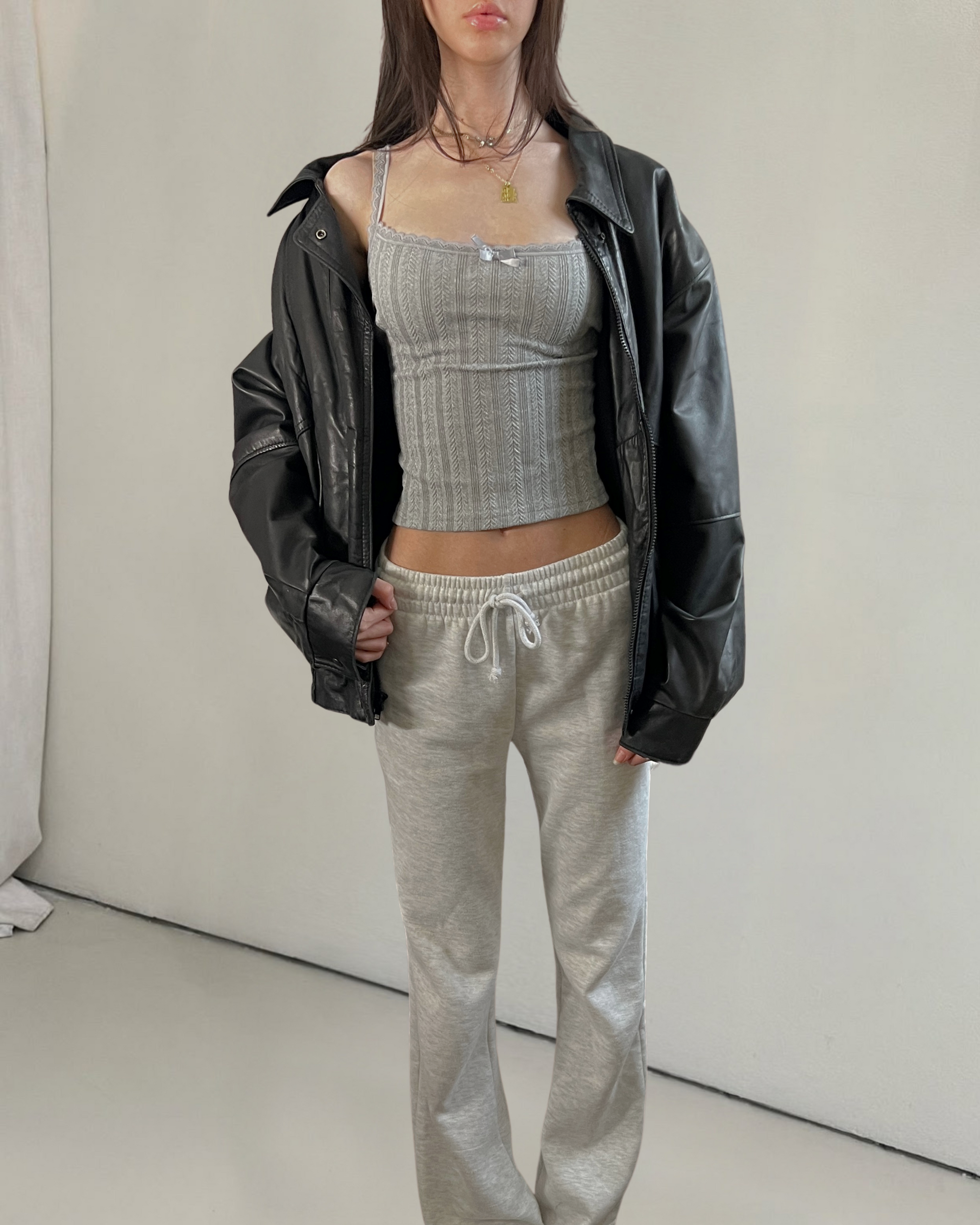Soph Leather Bomber