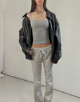 Soph Leather Bomber