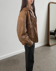 Tozo Leather Bomber