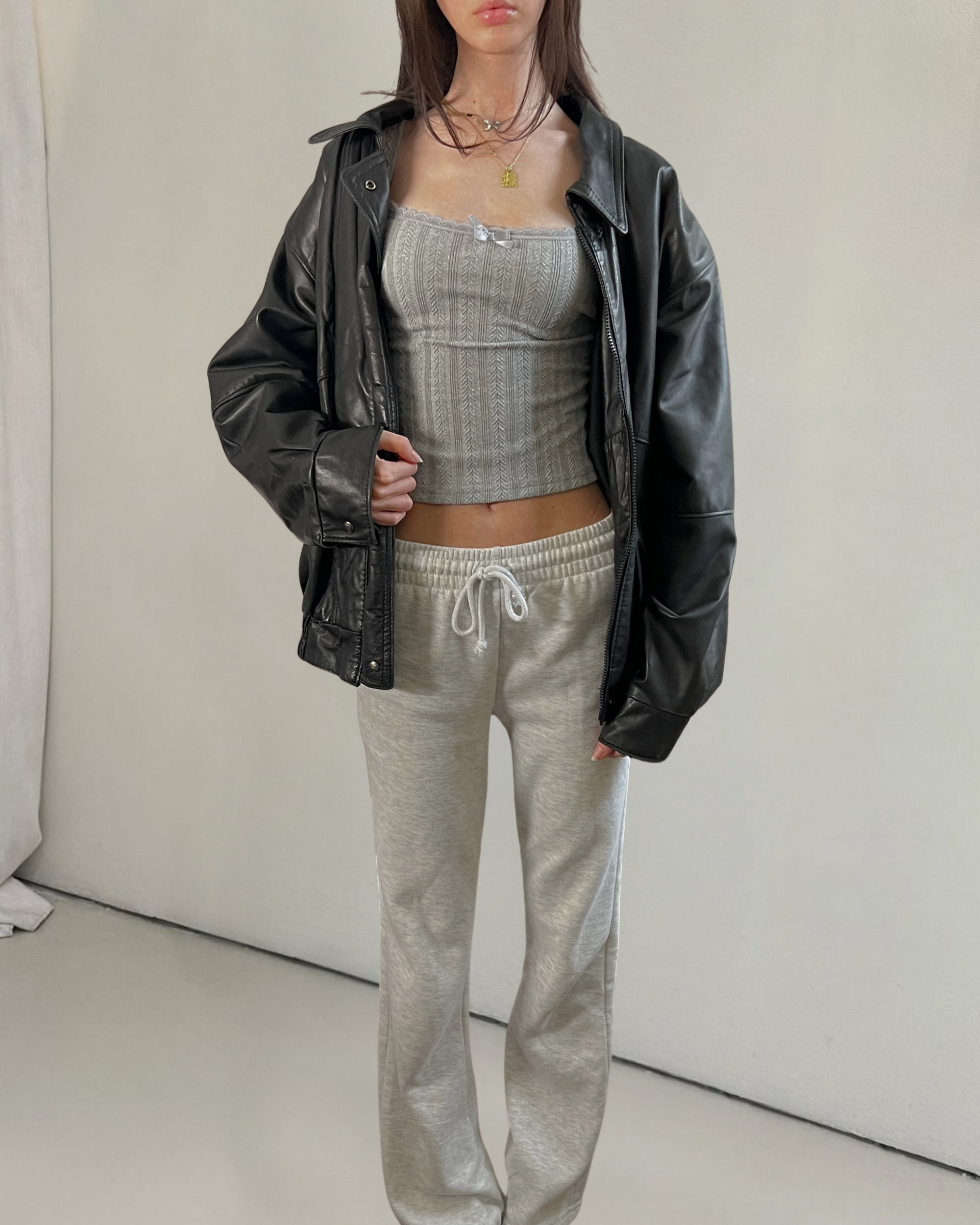 Soph Leather Bomber
