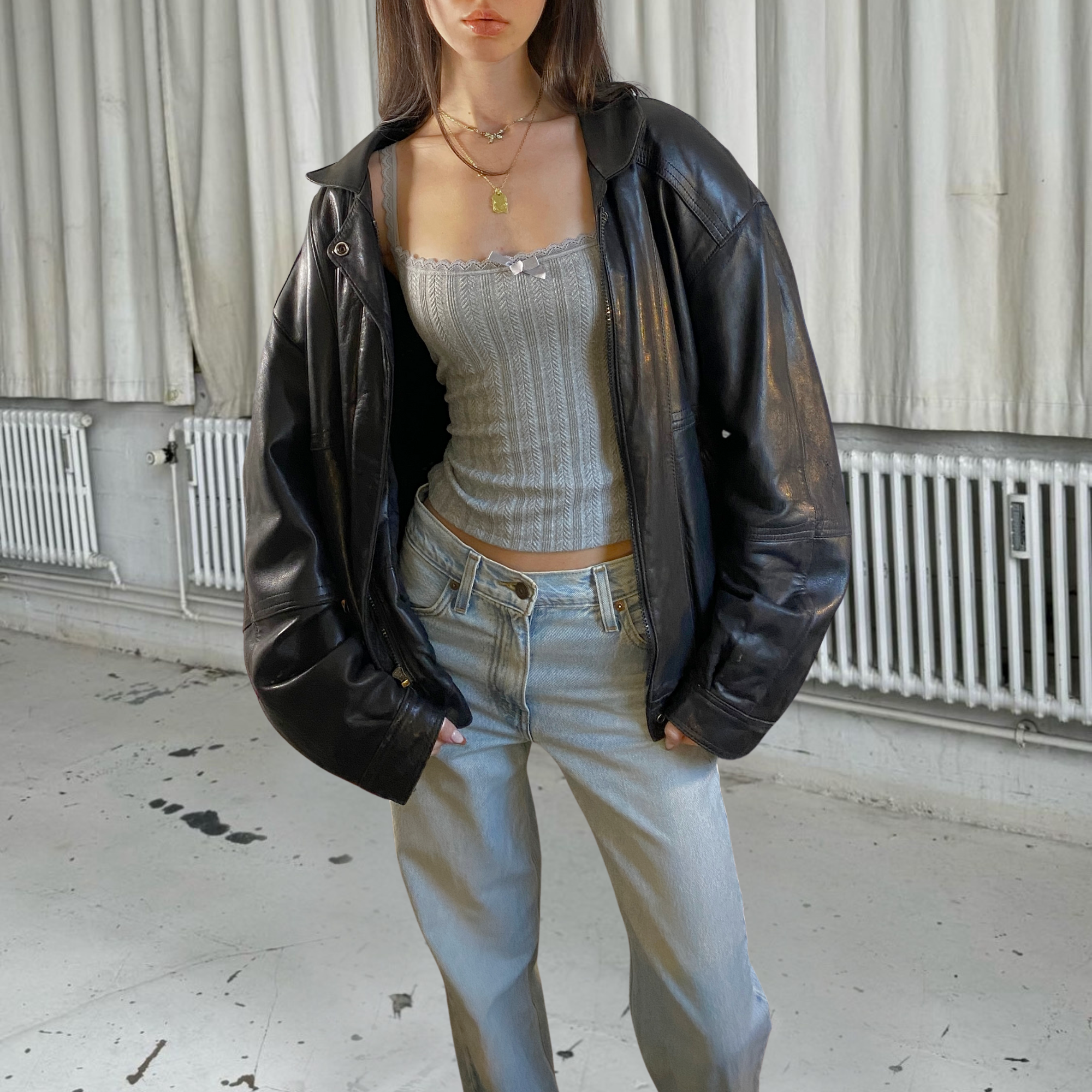 London Fog Leather Bomber