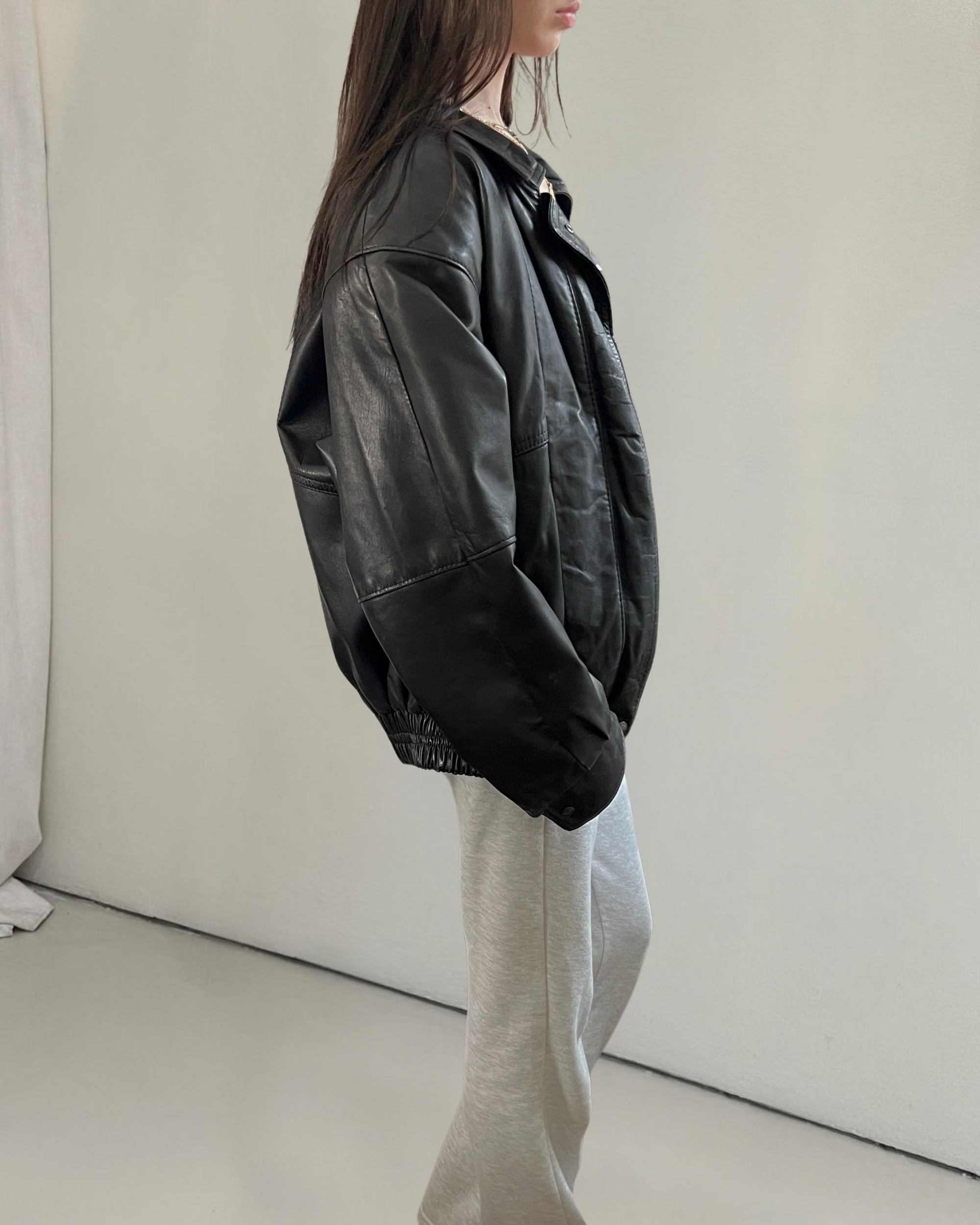 Soph Leather Bomber