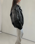 Soph Leather Bomber