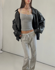 Soph Leather Bomber